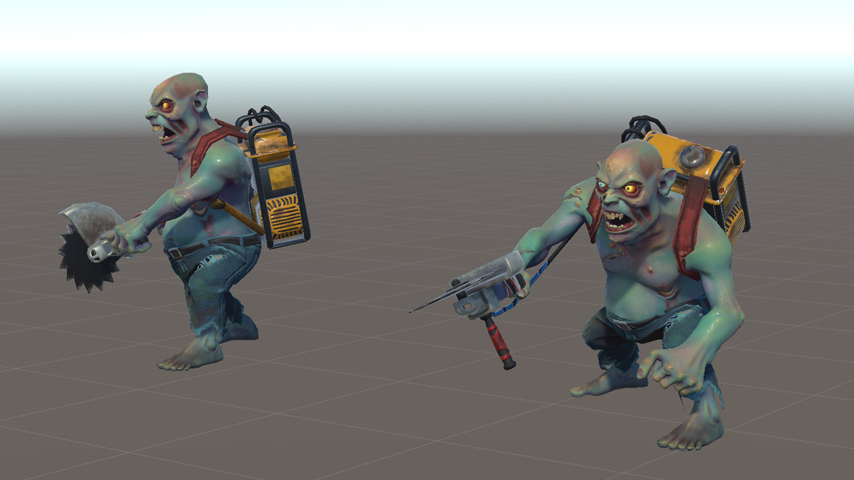 Stylized Saw Zombie Enemy