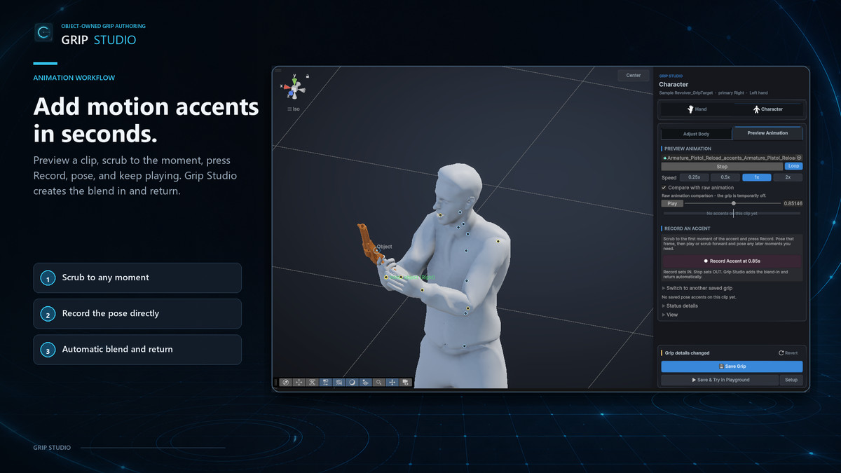 Grip Studio – Hand Pose & Weapon Grip Editor