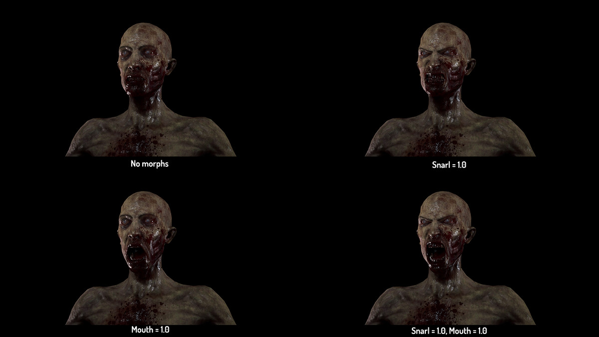 Zombie - Starved Male|URP-HDRP|