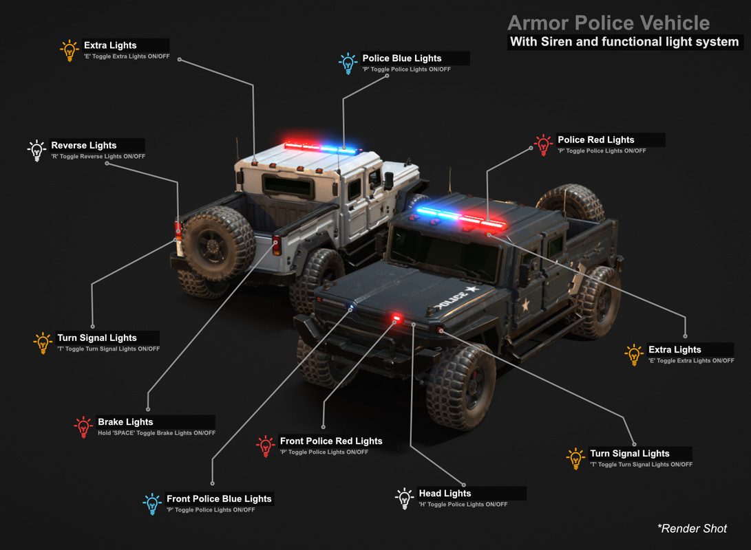 Armor Police Vehicle Physics (3 in 1 Bundle)