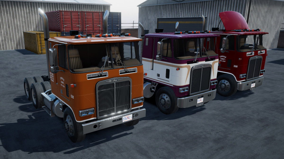 80s cabover with refrigerated trailer