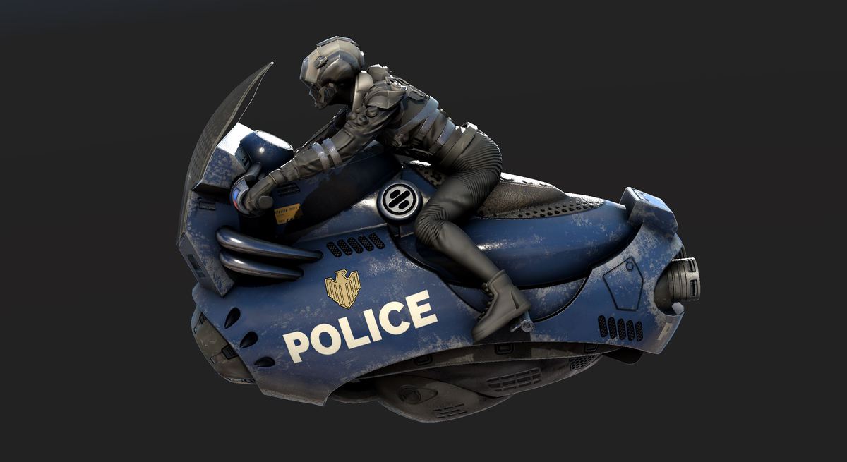 Sci-Fi HOVER SCOOTER /3x different skins!