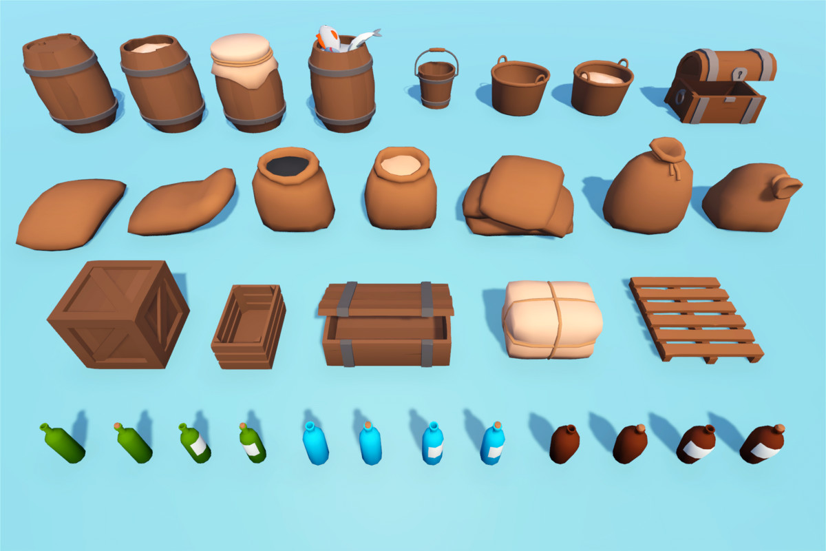 Low Poly Fishing Village Asset Pack
