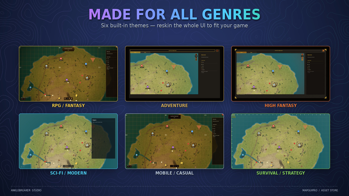 Map GUI Pro - Minimap, Map & Compass