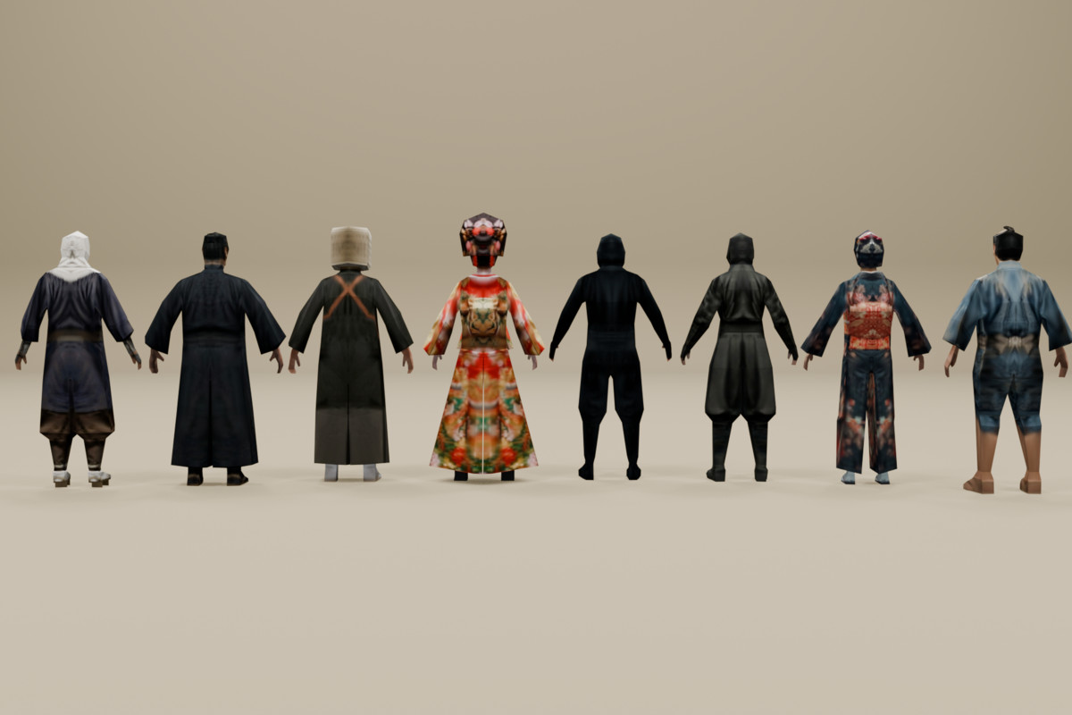Low Poly Samurai Complete Pack