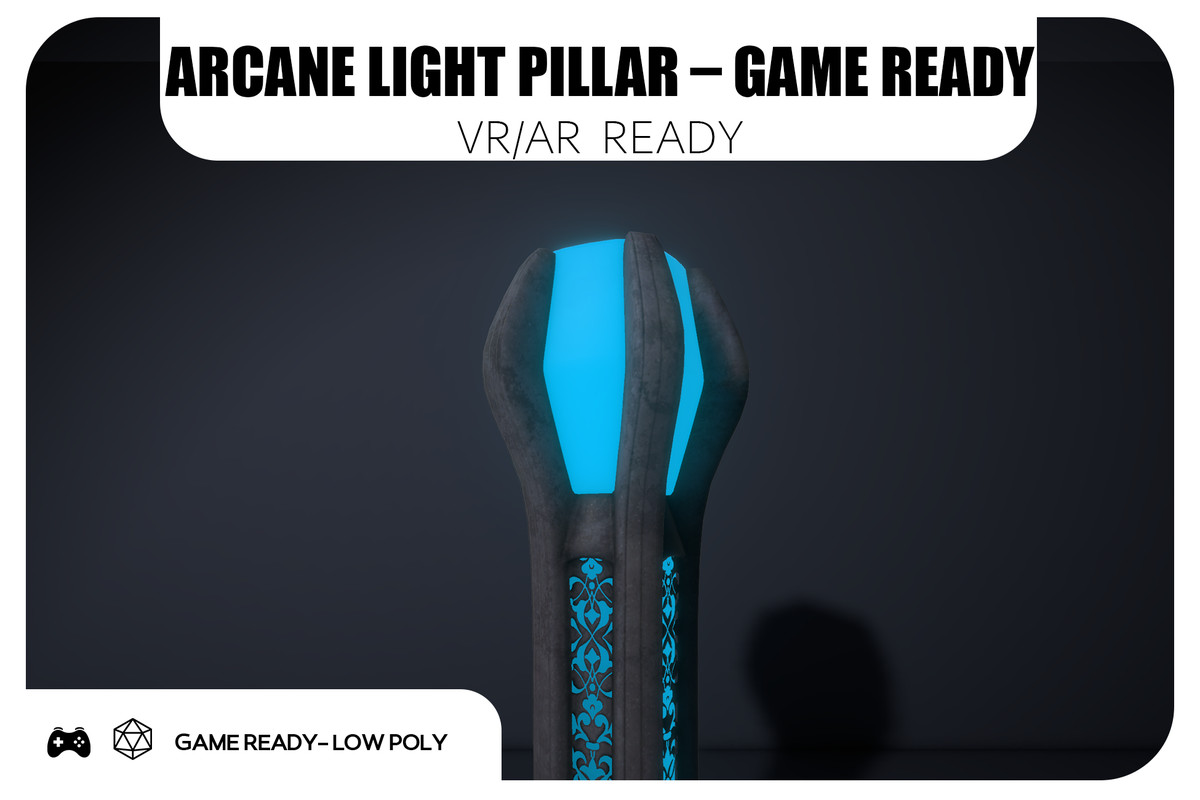 Arcane Light Pillar – Game Ready