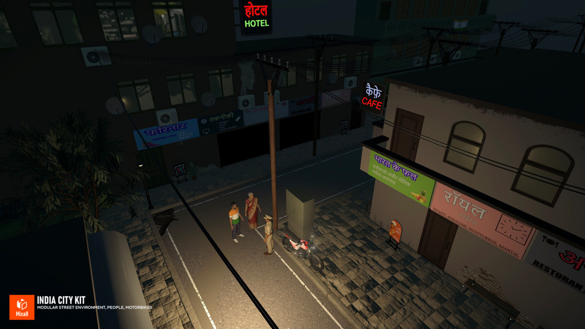 India City Kit - Modular Street Environment, People, Motorbikes
