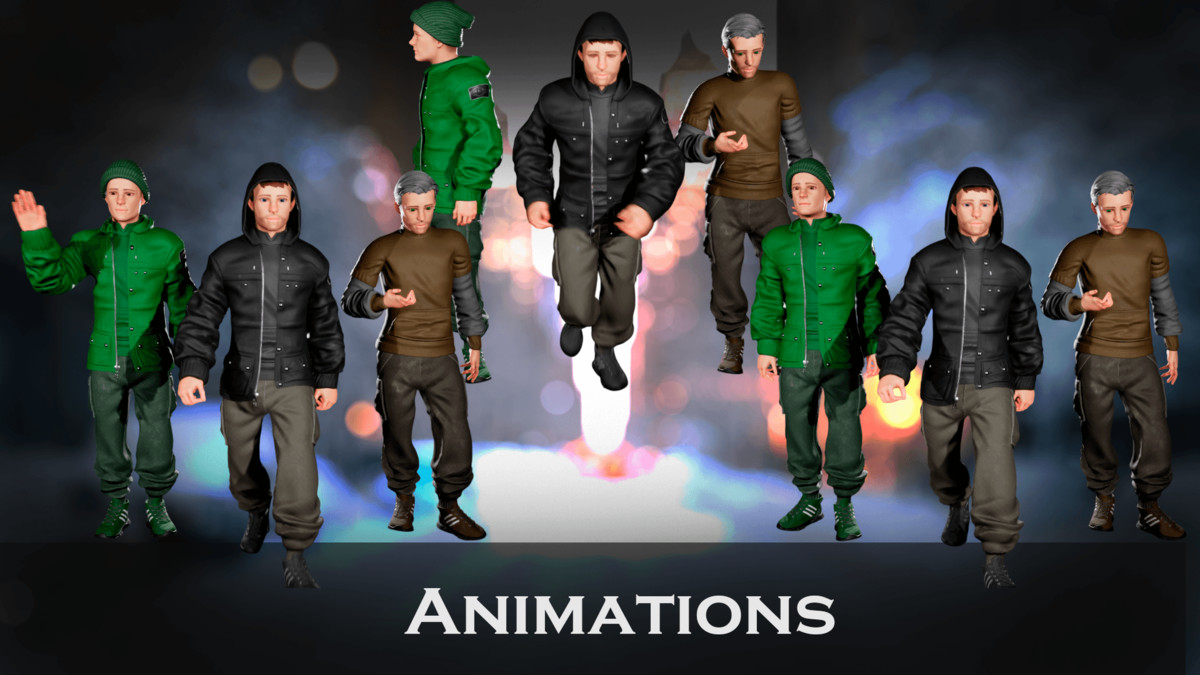 Streetwear Winter Guy – Modular Game Character