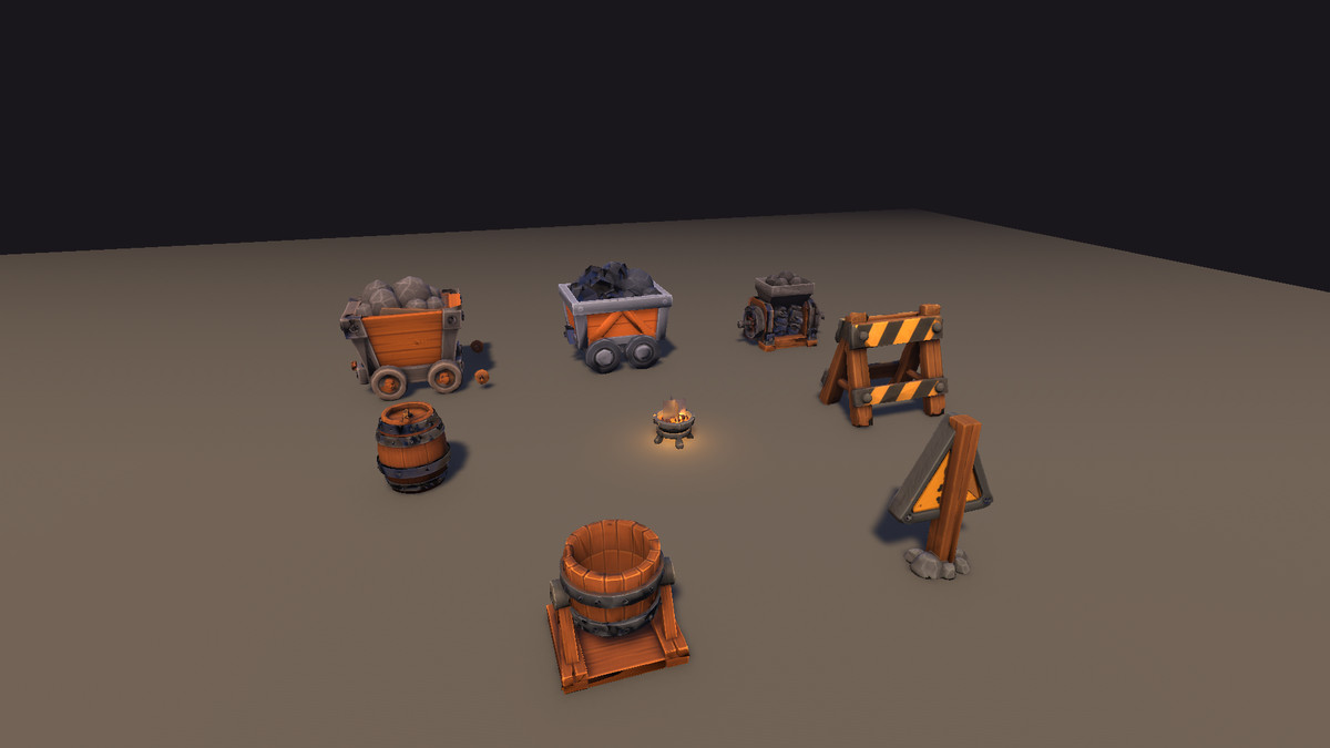 Low Poly Mine Props Pack - 100+ Mining Assets