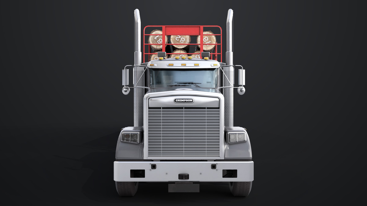 Truck 07 Log Trailer Grey Version URP HDRP Textures