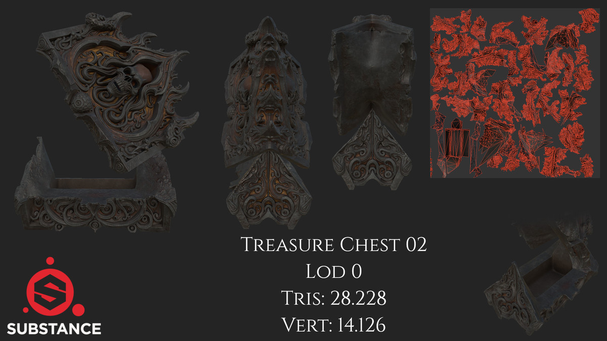 6 Treasure Chests - Dark Fantasy (Odd Set)
