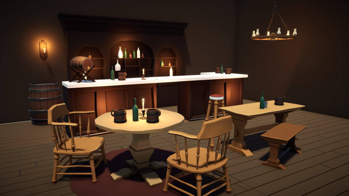 Stylized Tavern & Inn Props (30+) – Medieval Interior