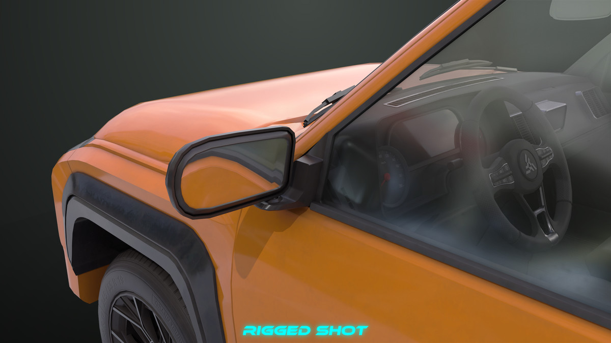 Pickup Truck01 Orange URP HDRP Textures