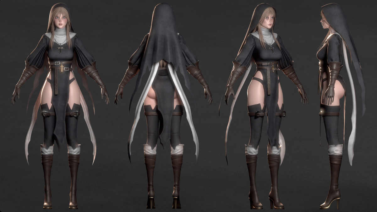 Dark Fantasy Female Modular Characters Pack