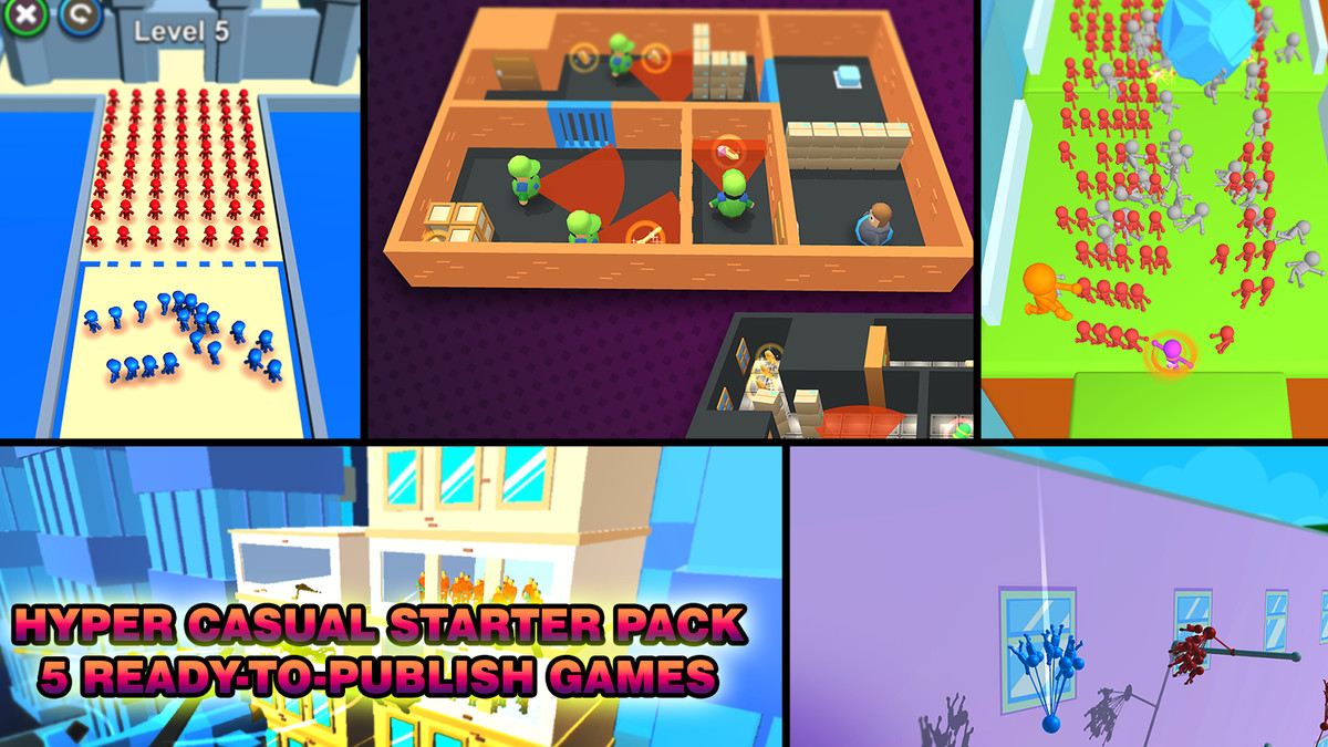Hyper Casual Starter Pack - 5 Ready-to-Publish Games