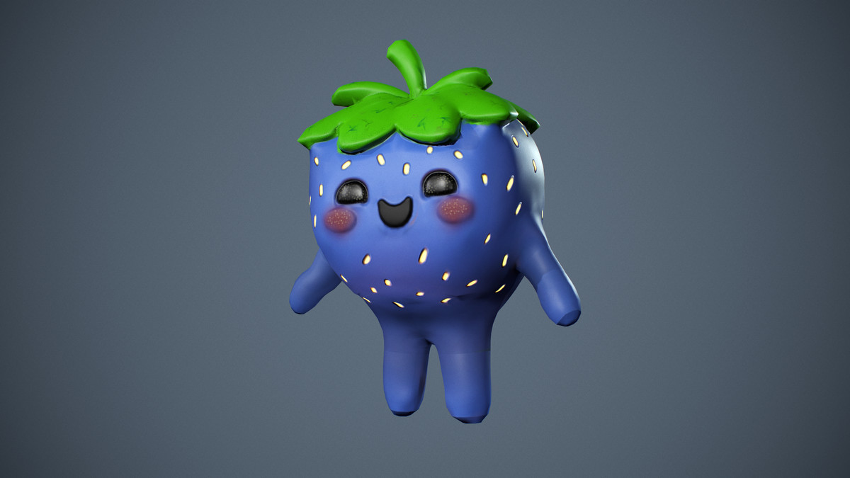 Strawberry Low poly
