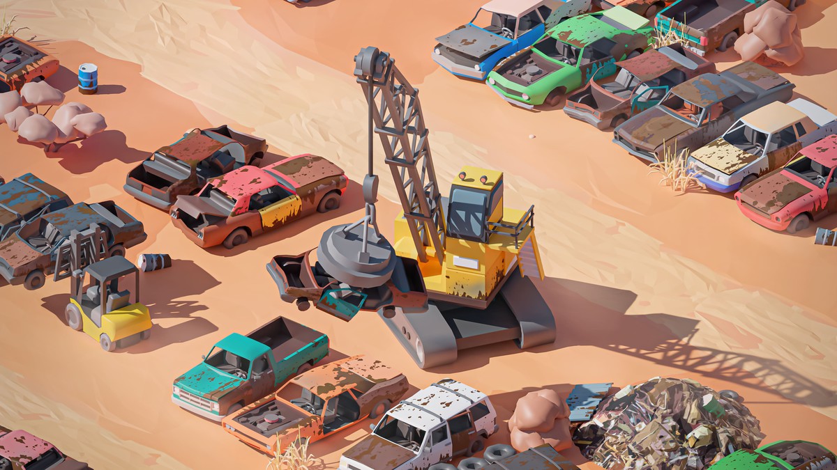 Junkyard - Low Poly 3D Models Pack