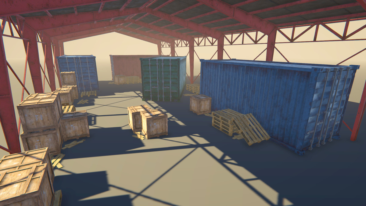 Warehouse Hangar Garage game ready