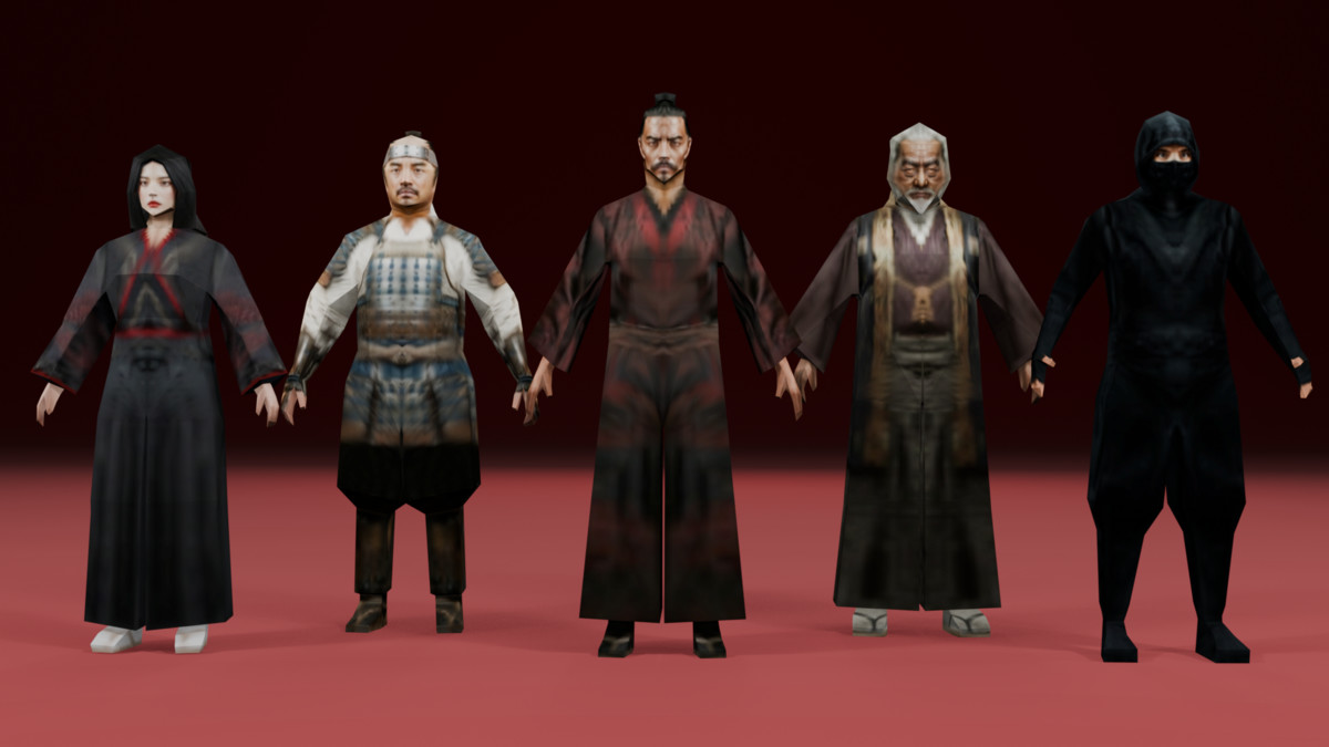 Low Poly Samurai Starter Pack