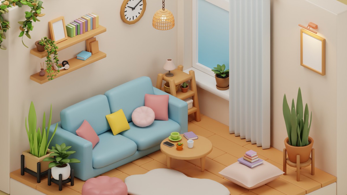 Cozy Room Props Bundle - Interior Props & Modular Parts 2