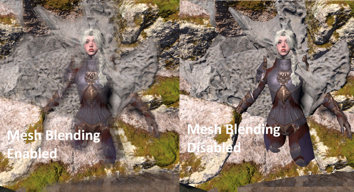 Mesh Blending Effect