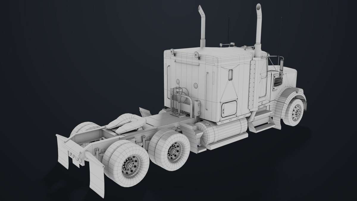 Heavy Truck Chassis 07 Green URP HDRP Textures