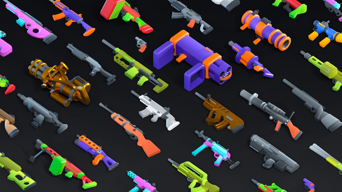Cartoon Weapons - Low Poly 3D Models Pack