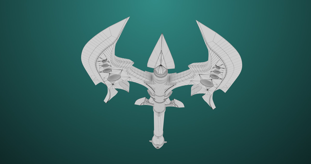 Battle Axe 01 Silver URP HDRP Textures