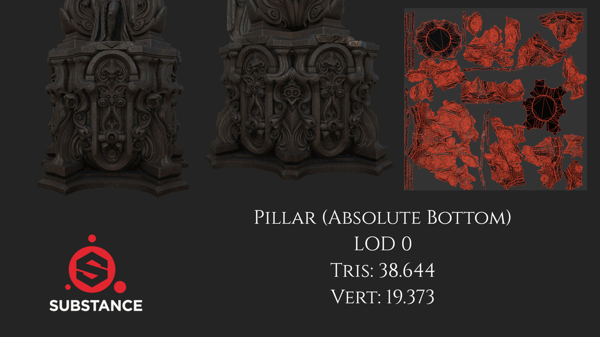 Massive Dark Fantasy Pillar / Column