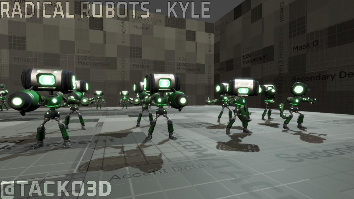 Customizable Robot Character - Kyle the Radical Robot