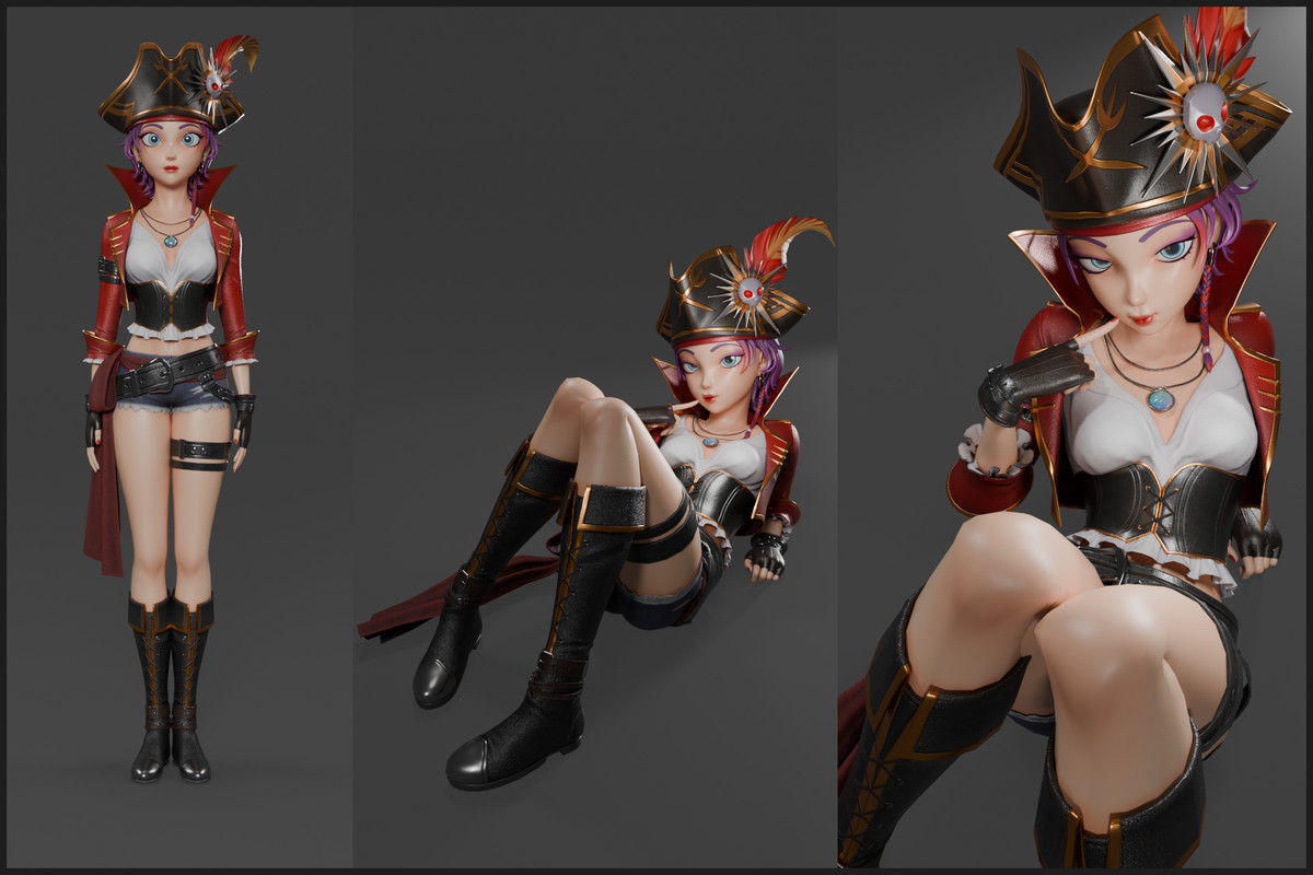 HQ Pirate Queen (well-proportioned figure)