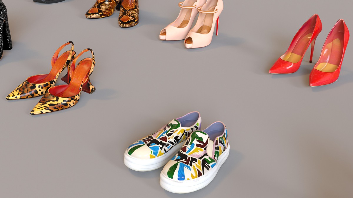 Ultimate Shoe Pack (72 Footwear Low-poly 3D models)