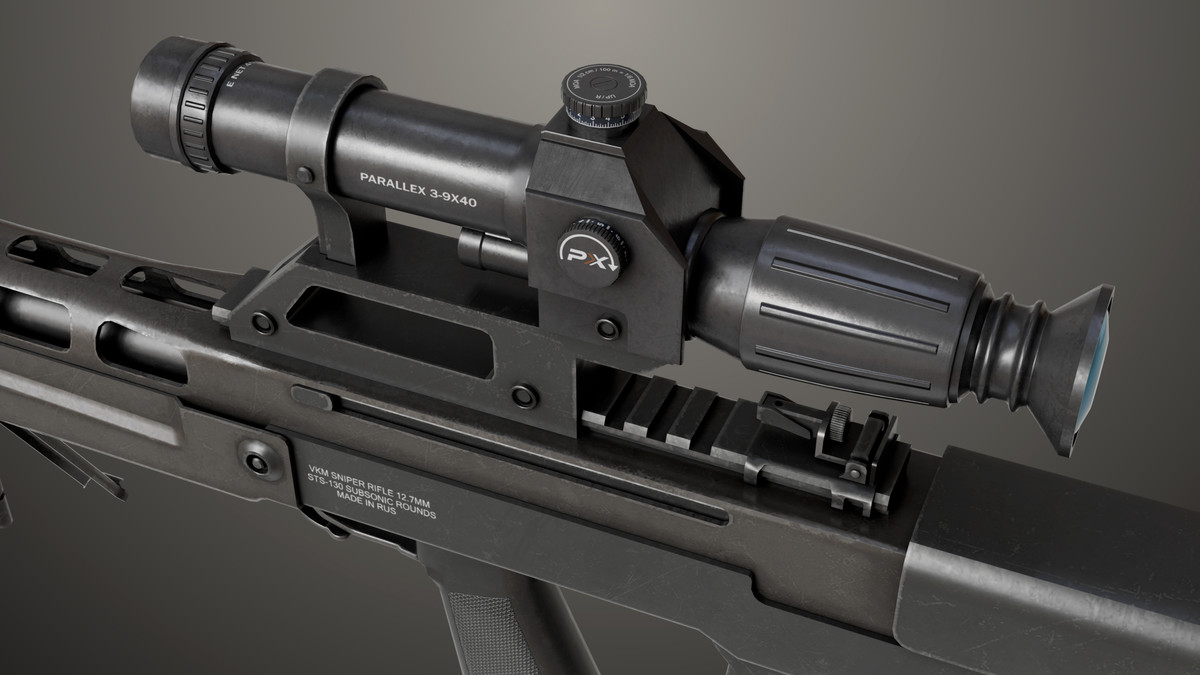 Sniper 05 Black and Sandal Single Mat URP HDRP Textures