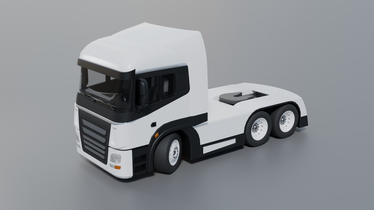 EV Semi Truck Vehicle Pack – Modular Trailer, With Interior & Openable Doors