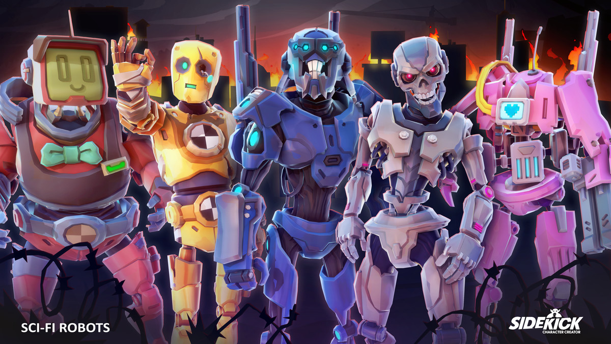 Sci-Fi Robots – Sidekick Modular Characters by Synty