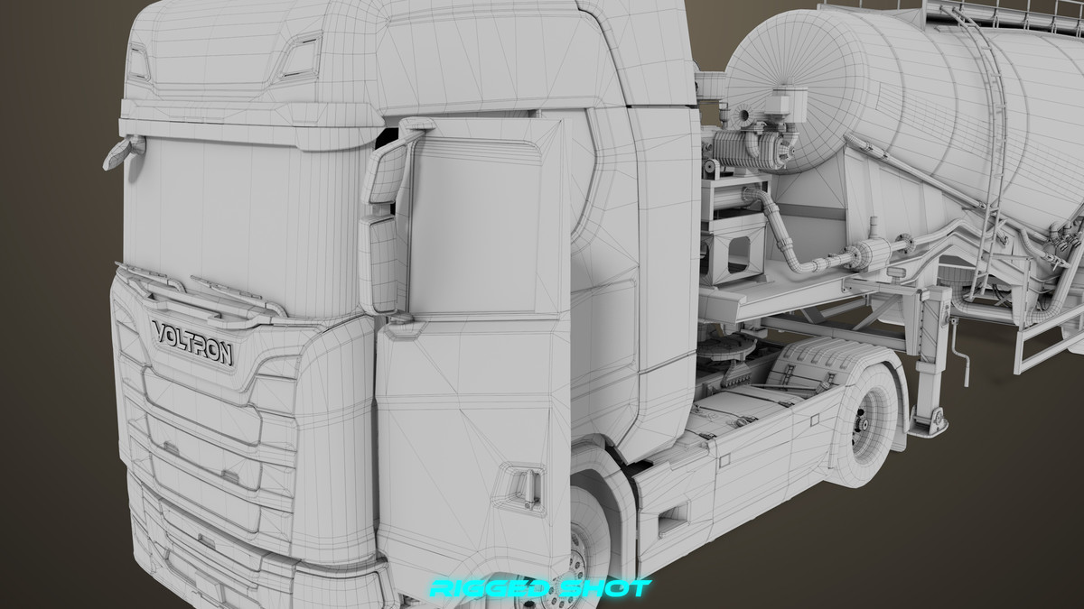 Chassis 06 Cement Trailer 01 Yellow