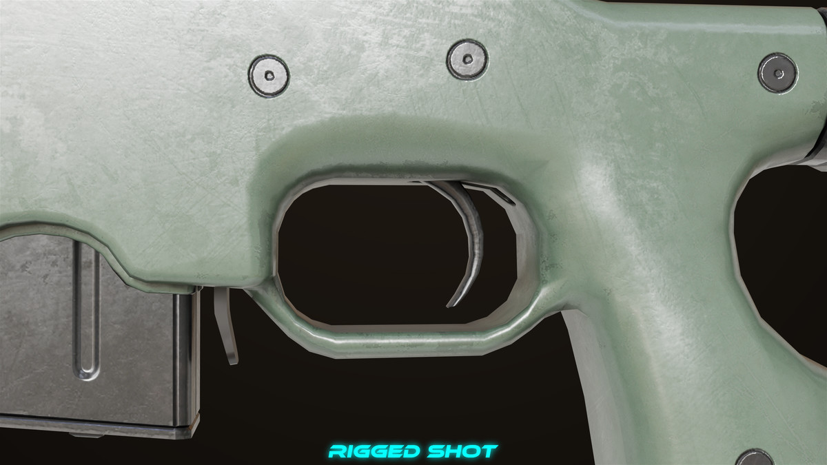 Sniper Rifle 03 Green URP HDRP Textures