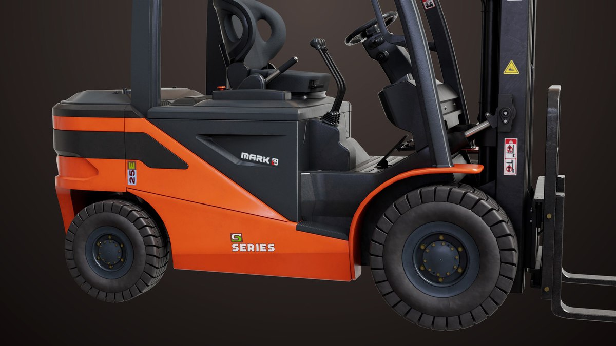 Forklift Truck03 Orange URP HDRP Textures