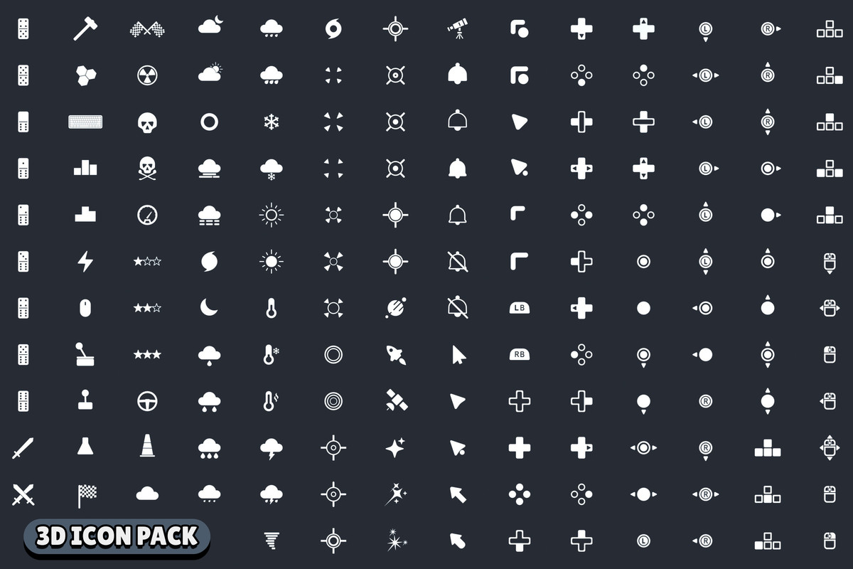 Low Poly 3D Icons - Pack