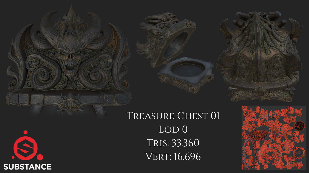 6 Treasure Chests - Dark Fantasy (Odd Set)