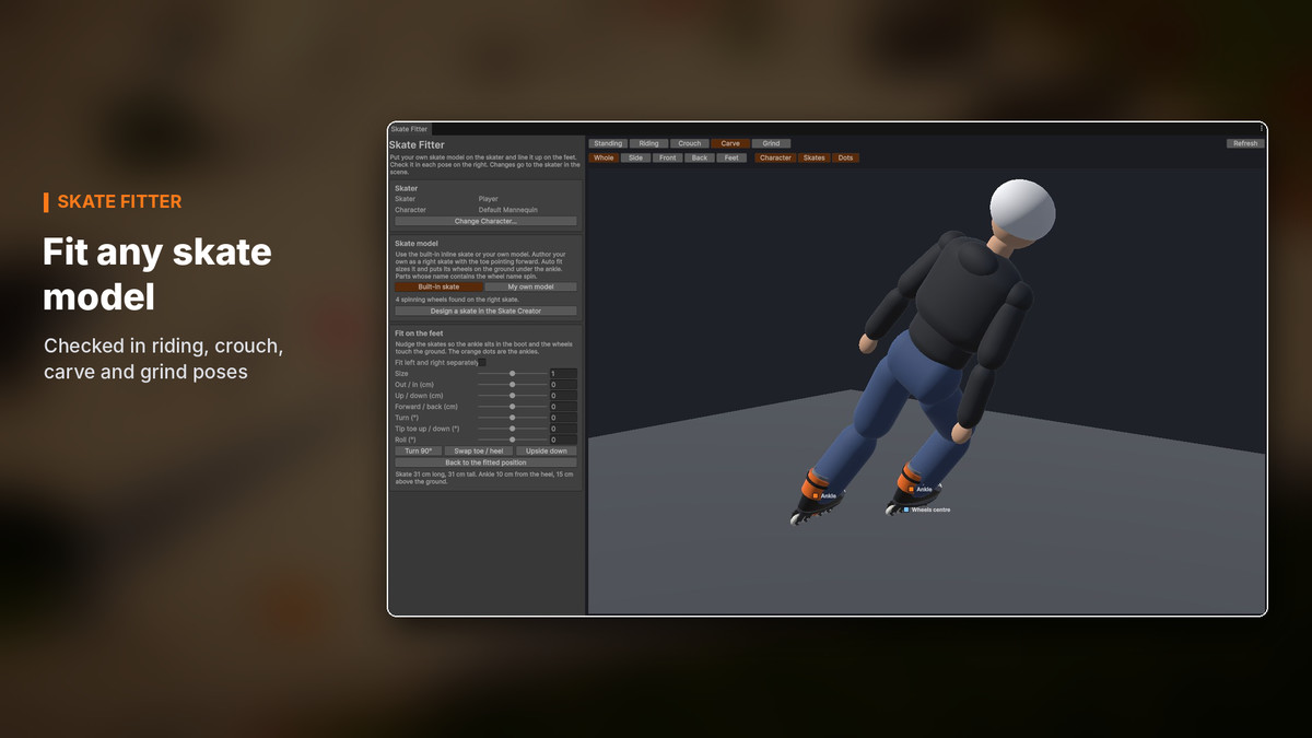 Roller Skate Controller: Physics Inline Skating Kit