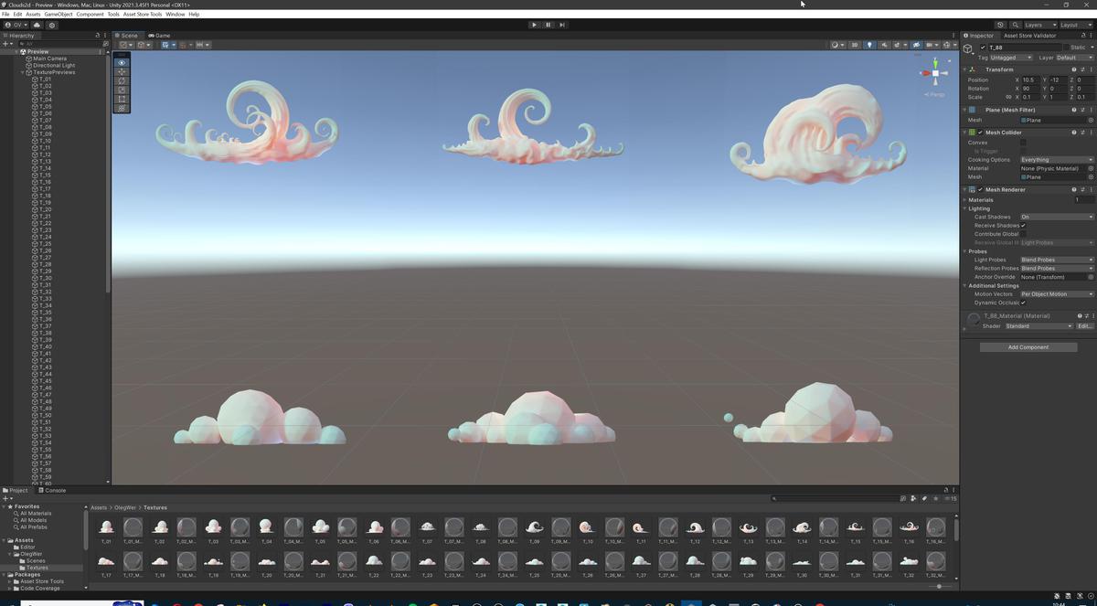 Stylized Cartoon Clouds and Weather Icons Pack (111 2K PNG Textures with Alpha)