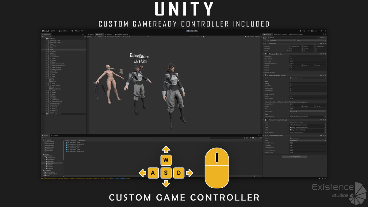 Maid - Housekeeper Mary- Stylized Fantasy Character