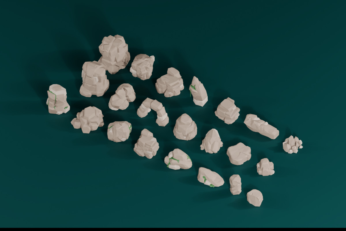 Low Poly Rocks & Cliffs Pack