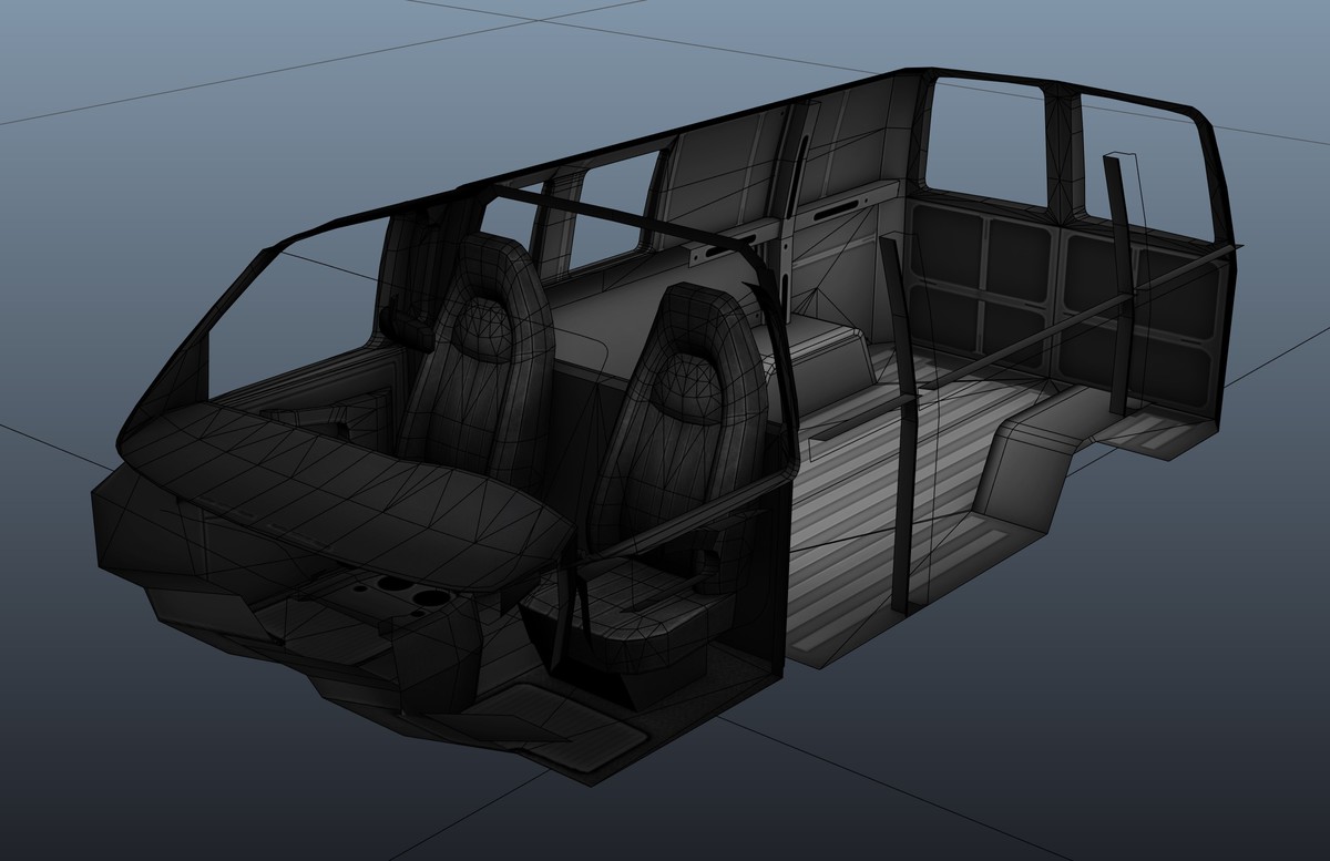 Industrial american van