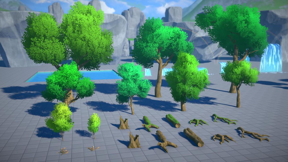 Stylized Trees | Oak Birch & Fir Forest