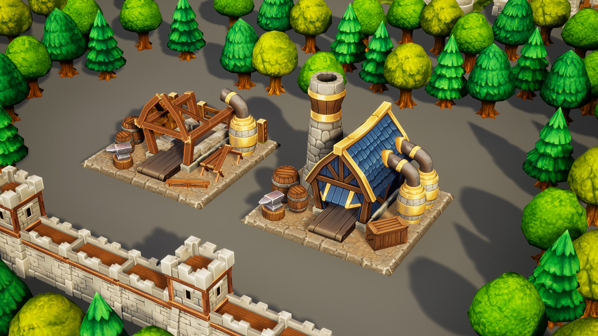 Toon RTS Environment Humans