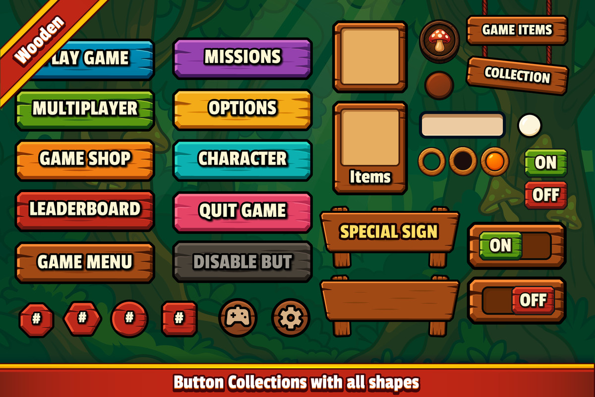 Mystic Realm - Wooden GUI Pack