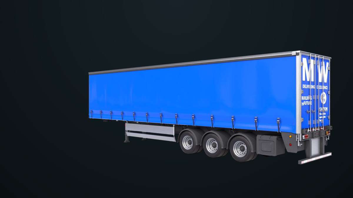 Curtainsider Trailer 4 Variant Collection URP HDRP Textures