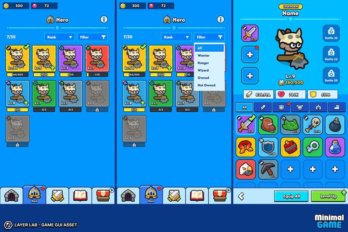 GUI Pro - Minimal Game Blue